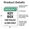 Signmission Key Box For Police And EMS Only, 5 in W x Rectangle, Vinyl Decal OS-2PACK-EM-D-57-V-10458 - alternate 6